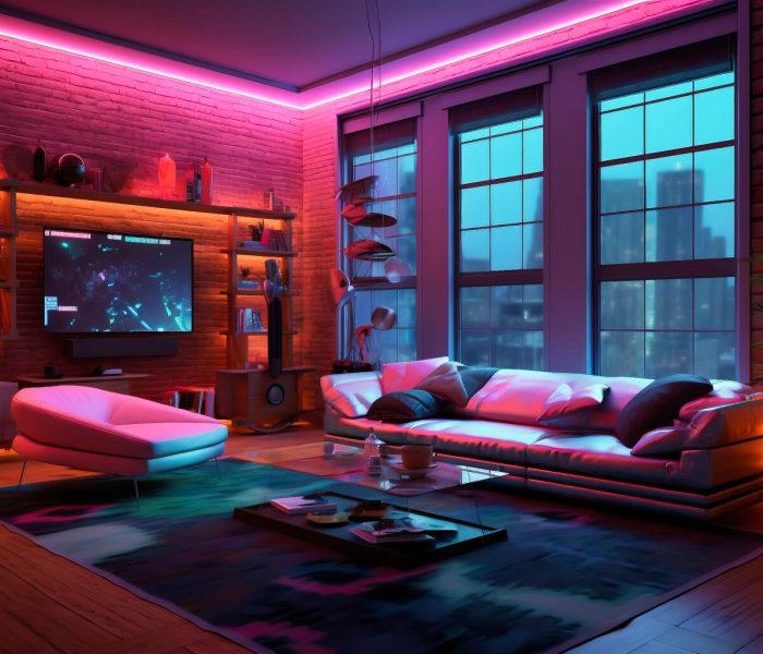 Neon_Nook_cyberpunk_inspired_living_room